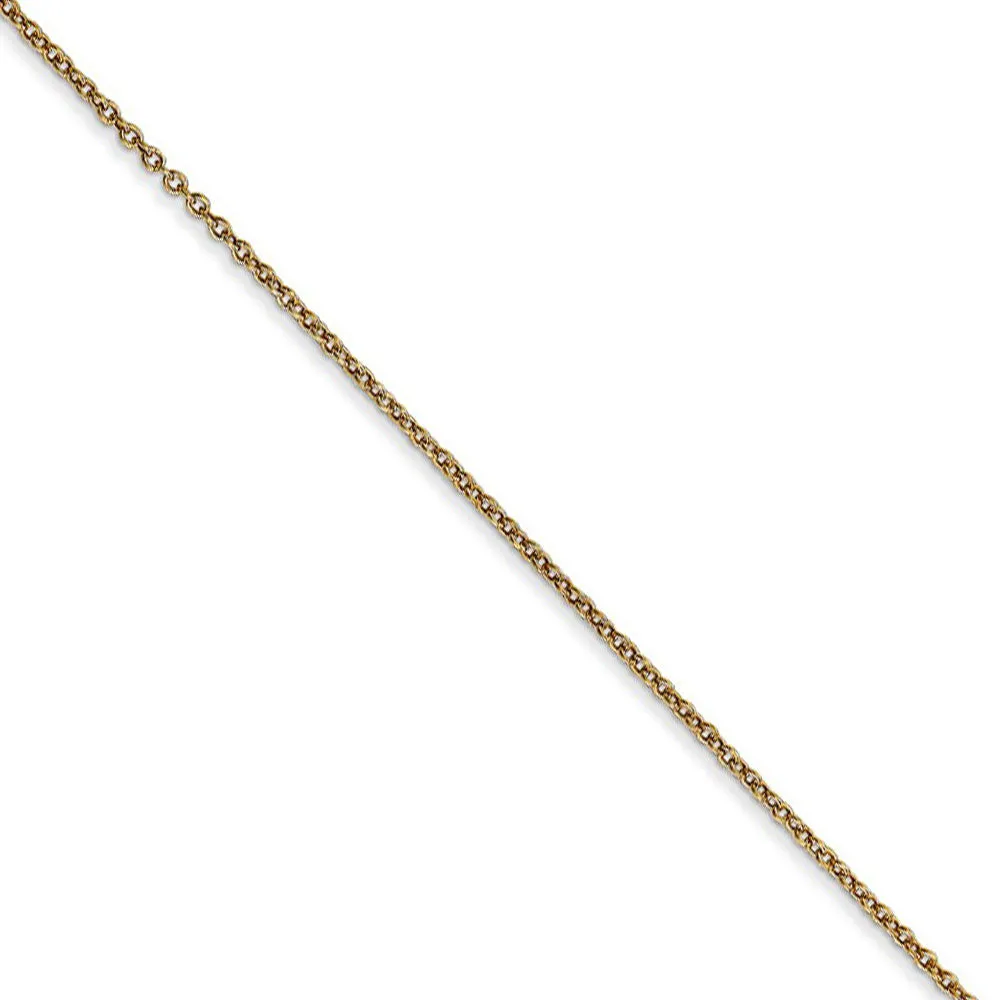 14k Yellow Gold Satin & Diamond Cut Golf Bag Necklace