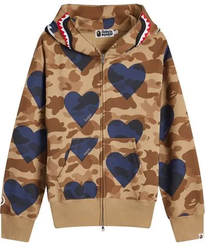 A Bathing Ape Women's I Love Bape Shark Full Zip Hoodie