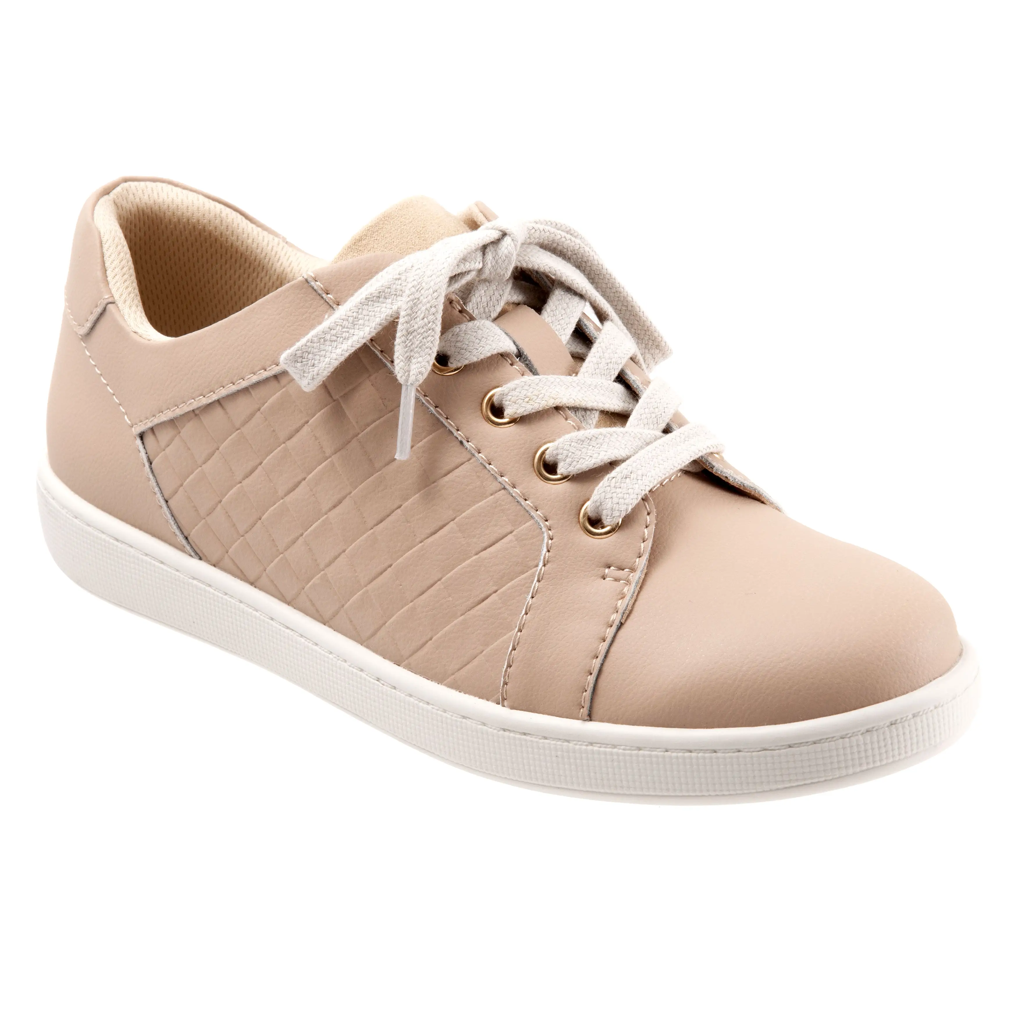 Adore Ivory Leather Lace-up Casuals