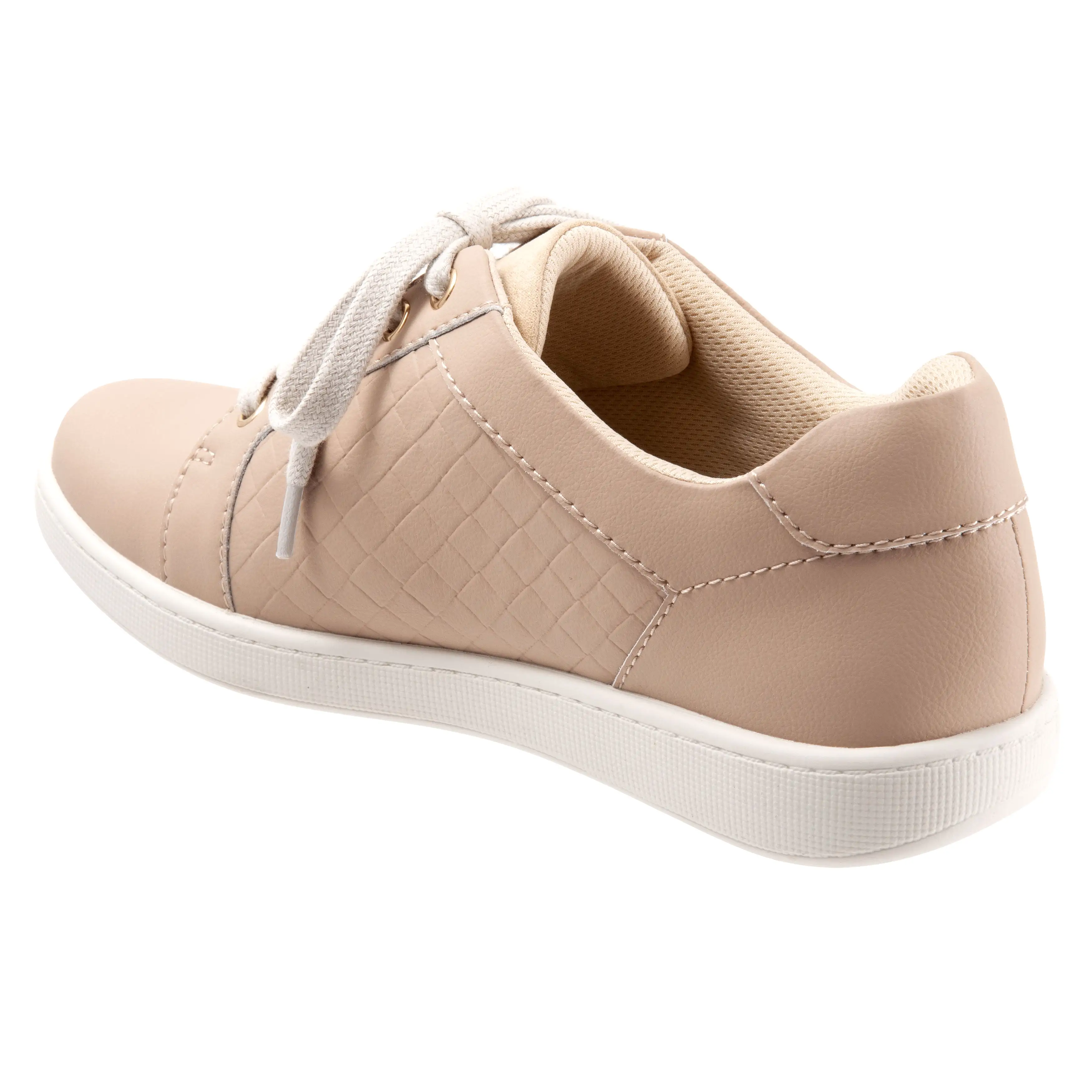 Adore Ivory Leather Lace-up Casuals