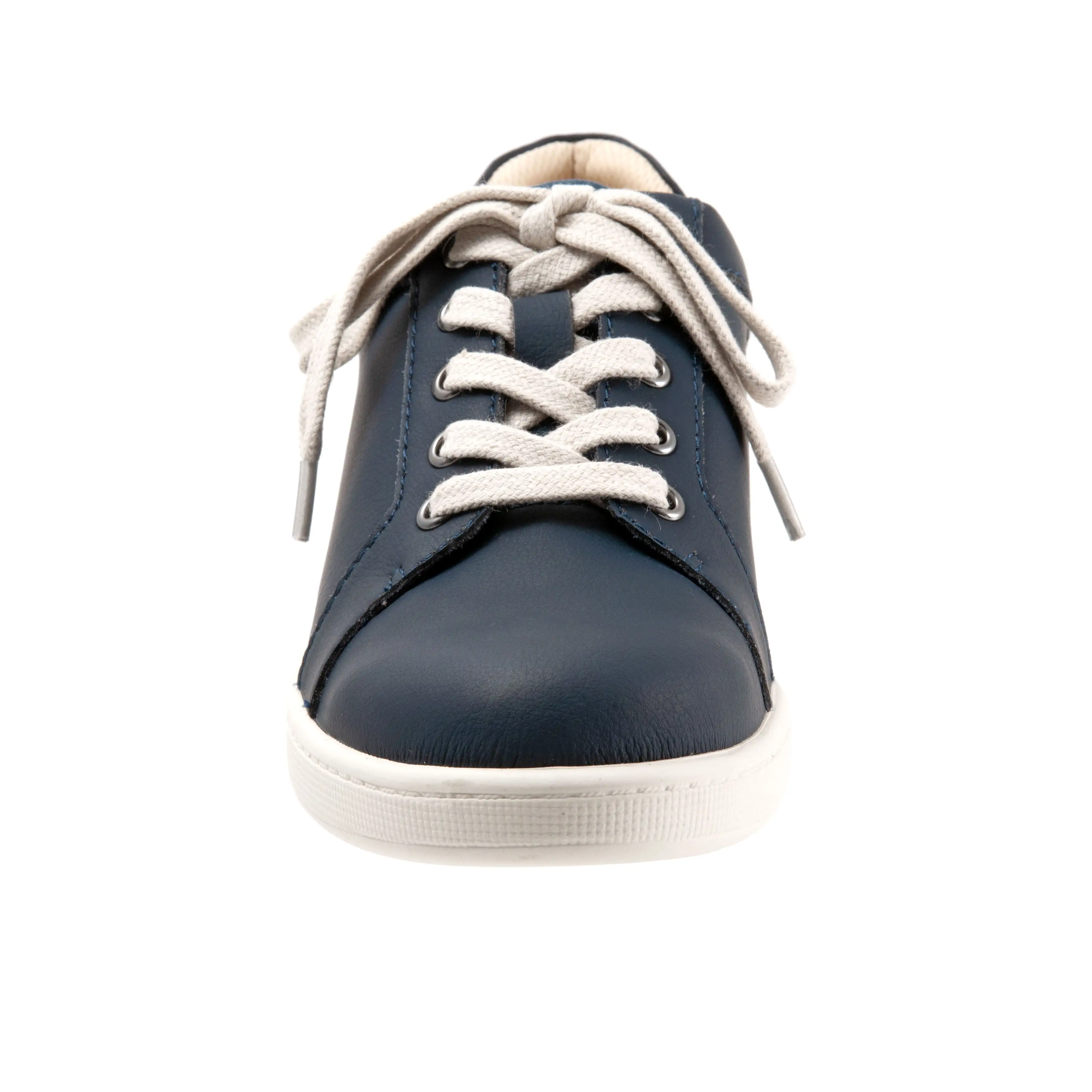 Adore Navy Leather Lace-up Casuals