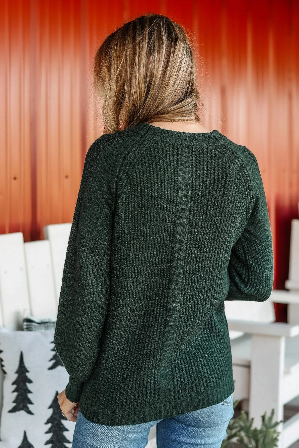 Against All Odds Knit Sweater- Forest Green