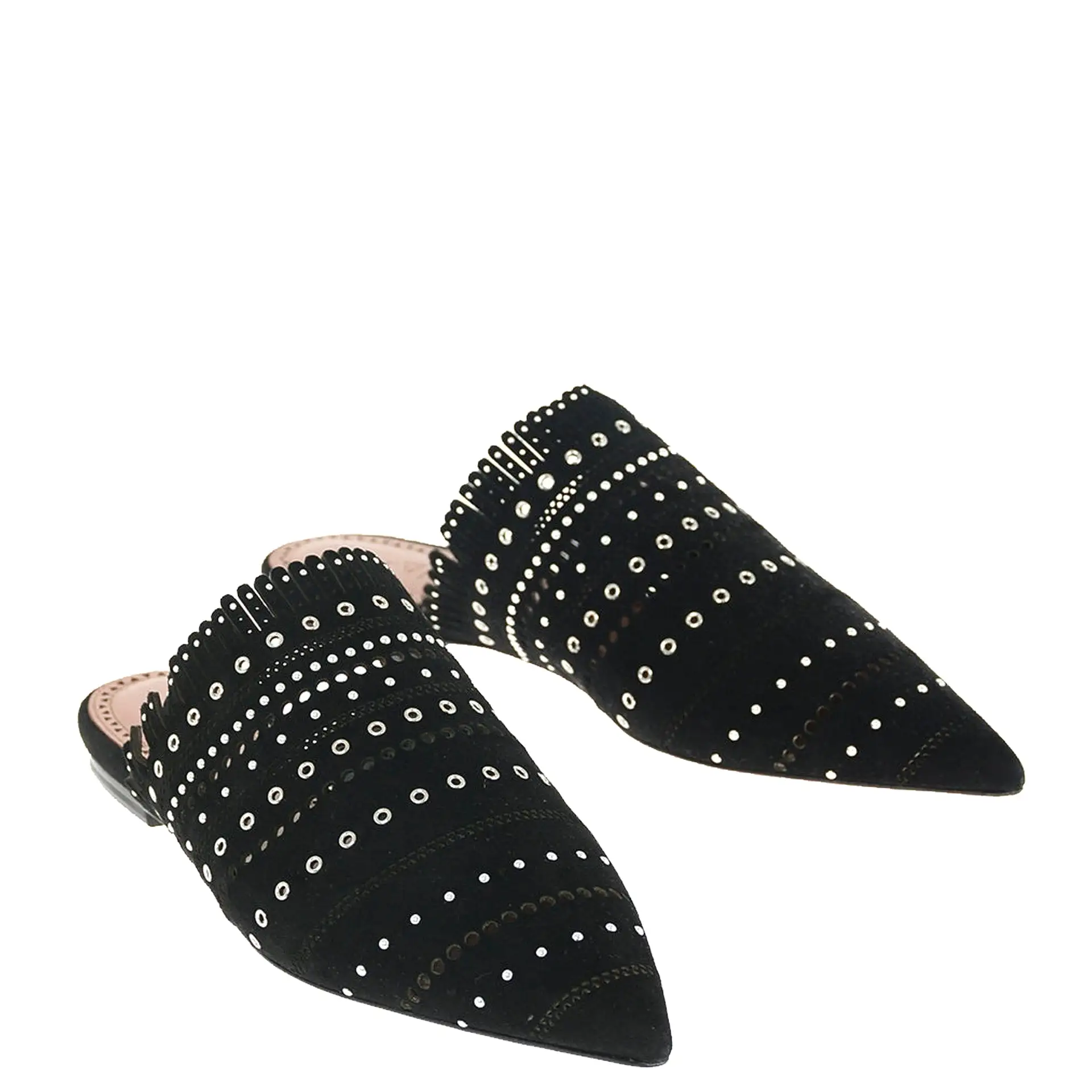 Alaia in pelle scamosciata mules