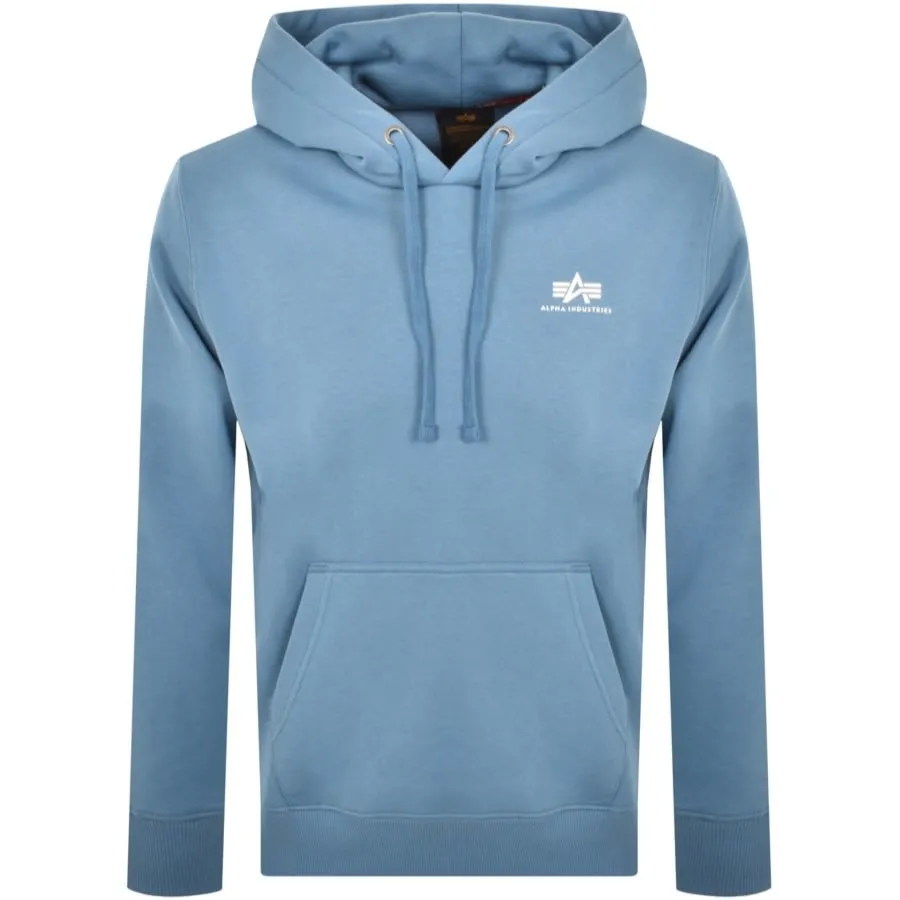 Alpha Industries Basic Small Logo Hoodie Blue