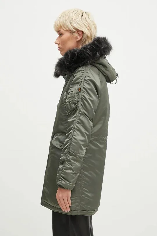 Alpha Industries jacket N-3B VF 59 Wmn women's green color 113007