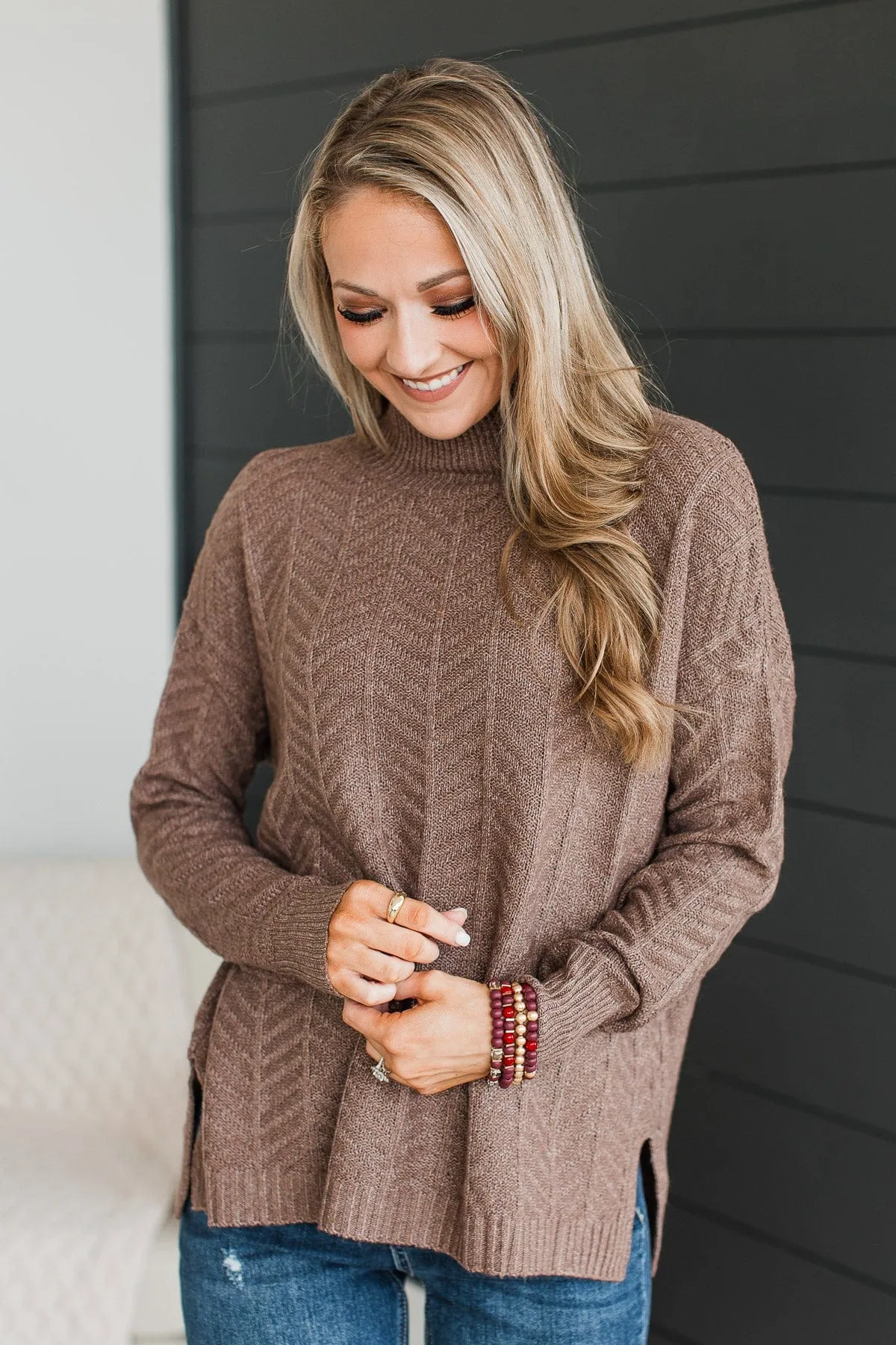 Already Spoken For Knit Sweater- Dark Mocha