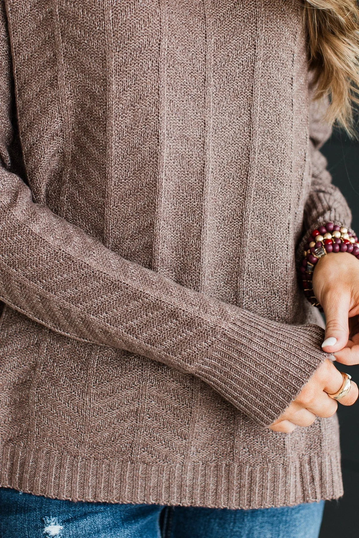 Already Spoken For Knit Sweater- Dark Mocha