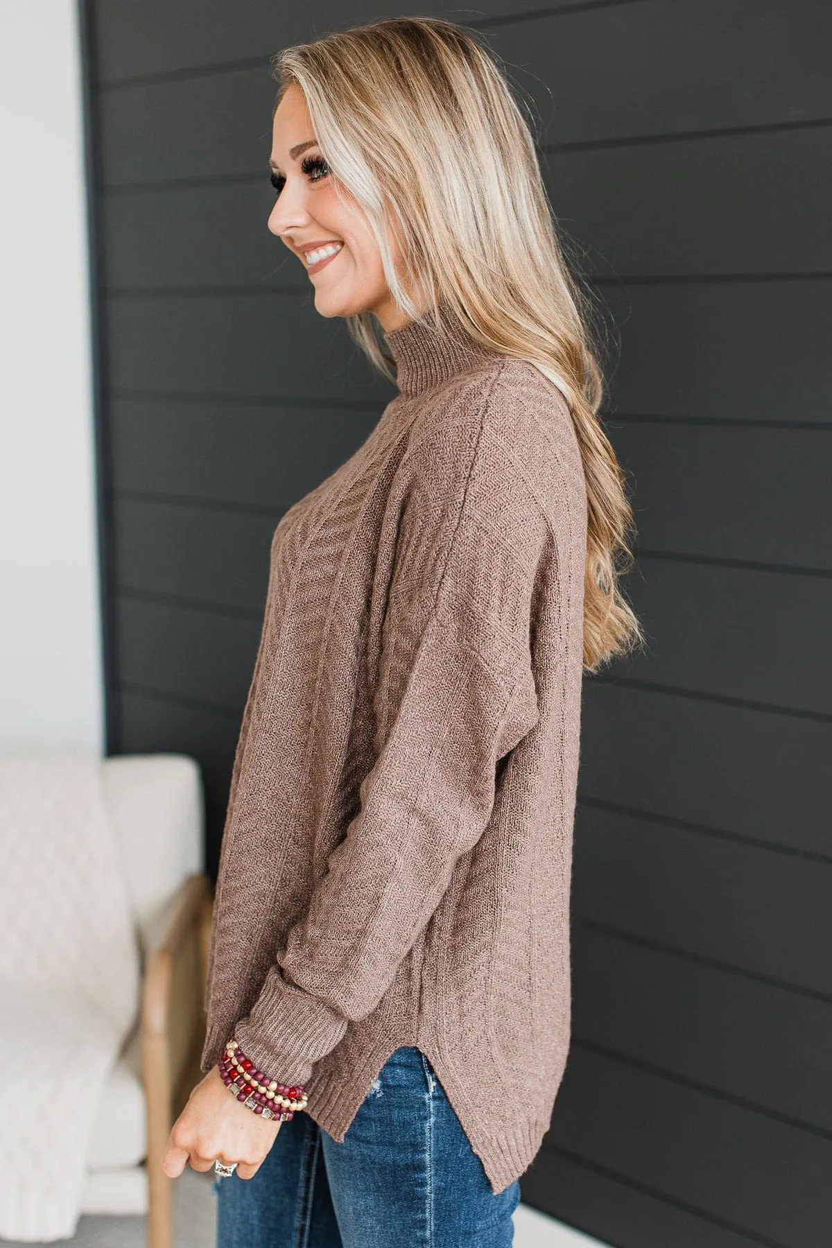 Already Spoken For Knit Sweater- Dark Mocha