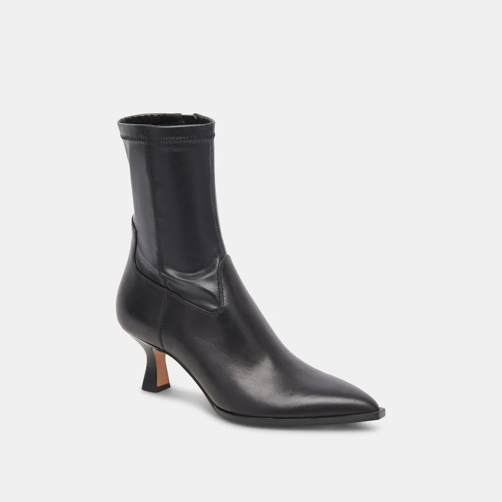 Arya Black Leather Boots | Rich Leather Black Boots with Skinny Heel– Dolce Vita 6908072656962