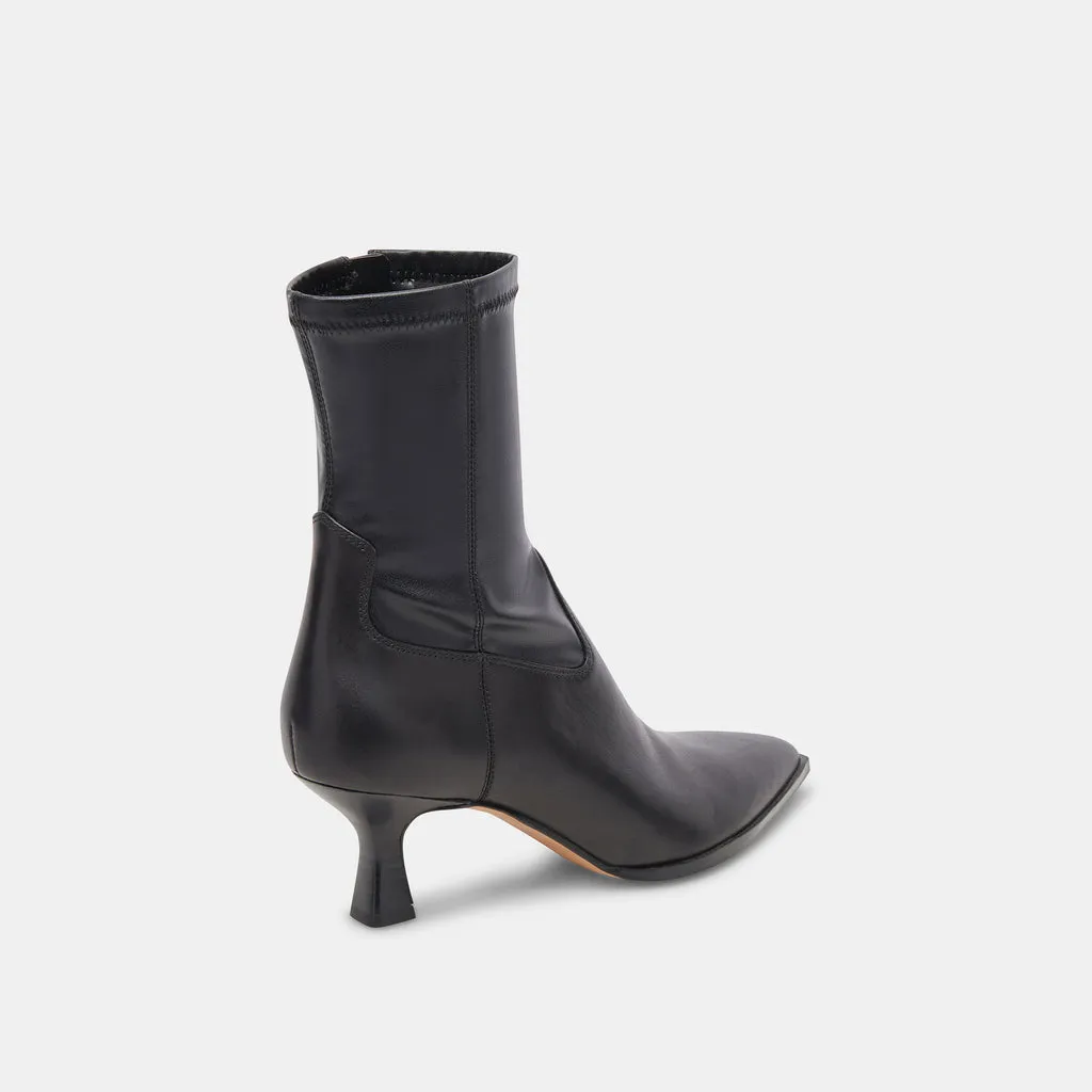 Arya Black Leather Boots | Rich Leather Black Boots with Skinny Heel– Dolce Vita 6908072656962