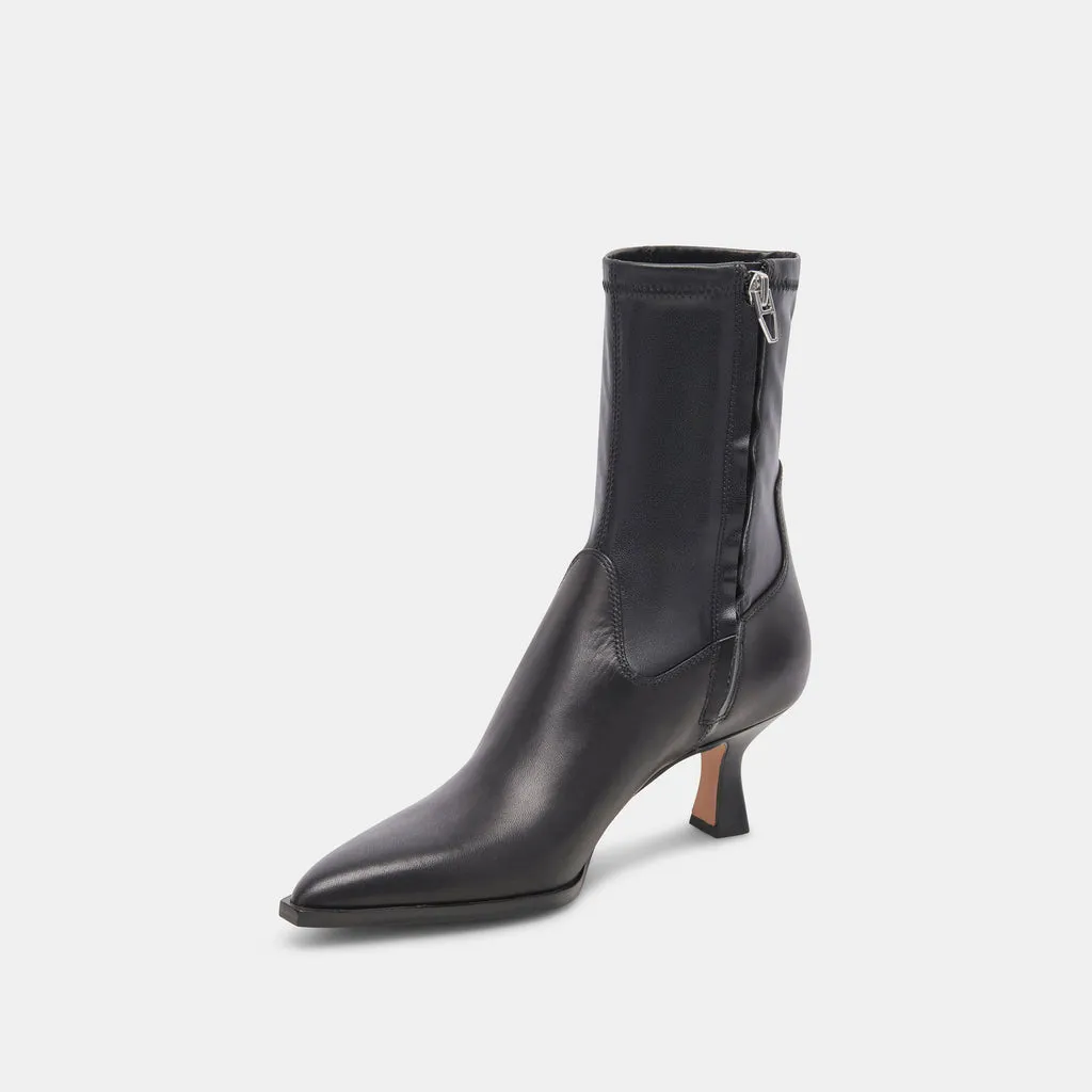 Arya Black Leather Boots | Rich Leather Black Boots with Skinny Heel– Dolce Vita 6908072656962