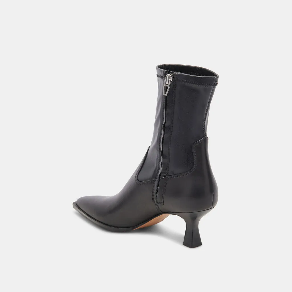 Arya Black Leather Boots | Rich Leather Black Boots with Skinny Heel– Dolce Vita 6908072656962