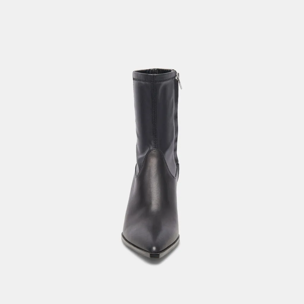 Arya Black Leather Boots | Rich Leather Black Boots with Skinny Heel– Dolce Vita 6908072656962