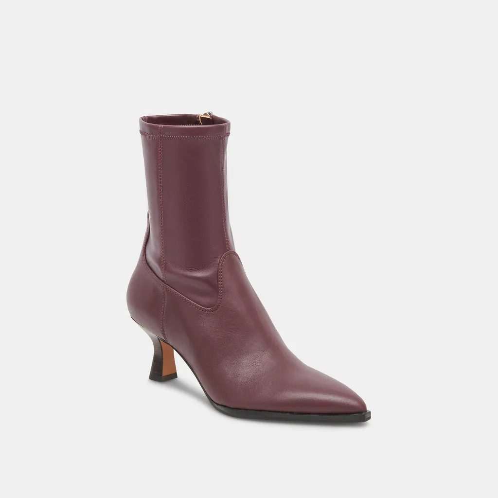 Arya Wine Leather Boots | Rich Leather Wine Boots with Skinny Heel– Dolce Vita 6908072755266