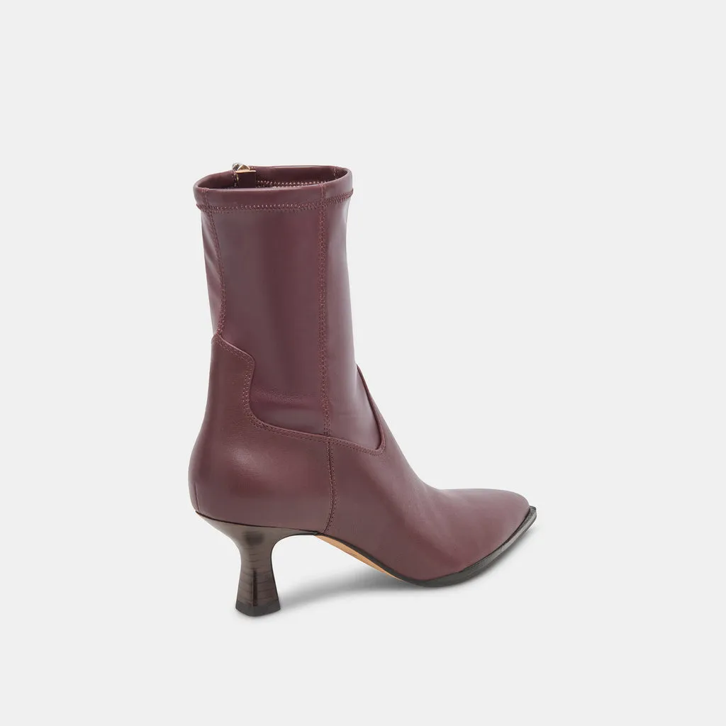 Arya Wine Leather Boots | Rich Leather Wine Boots with Skinny Heel– Dolce Vita 6908072755266