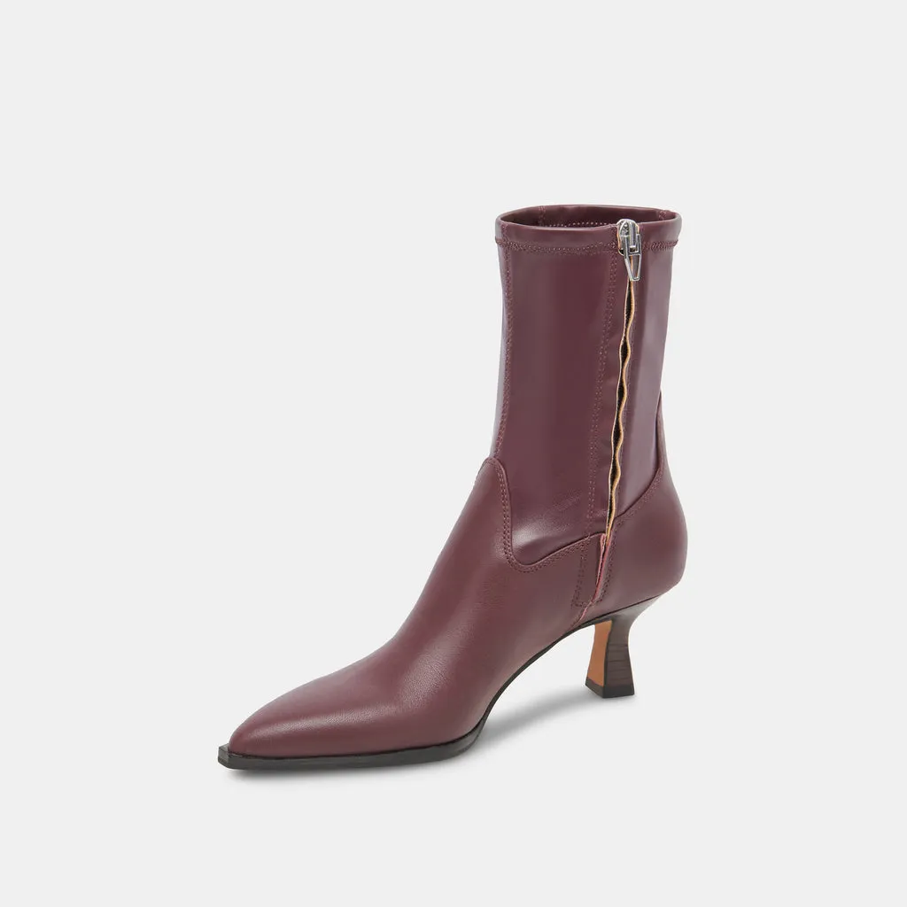 Arya Wine Leather Boots | Rich Leather Wine Boots with Skinny Heel– Dolce Vita 6908072755266