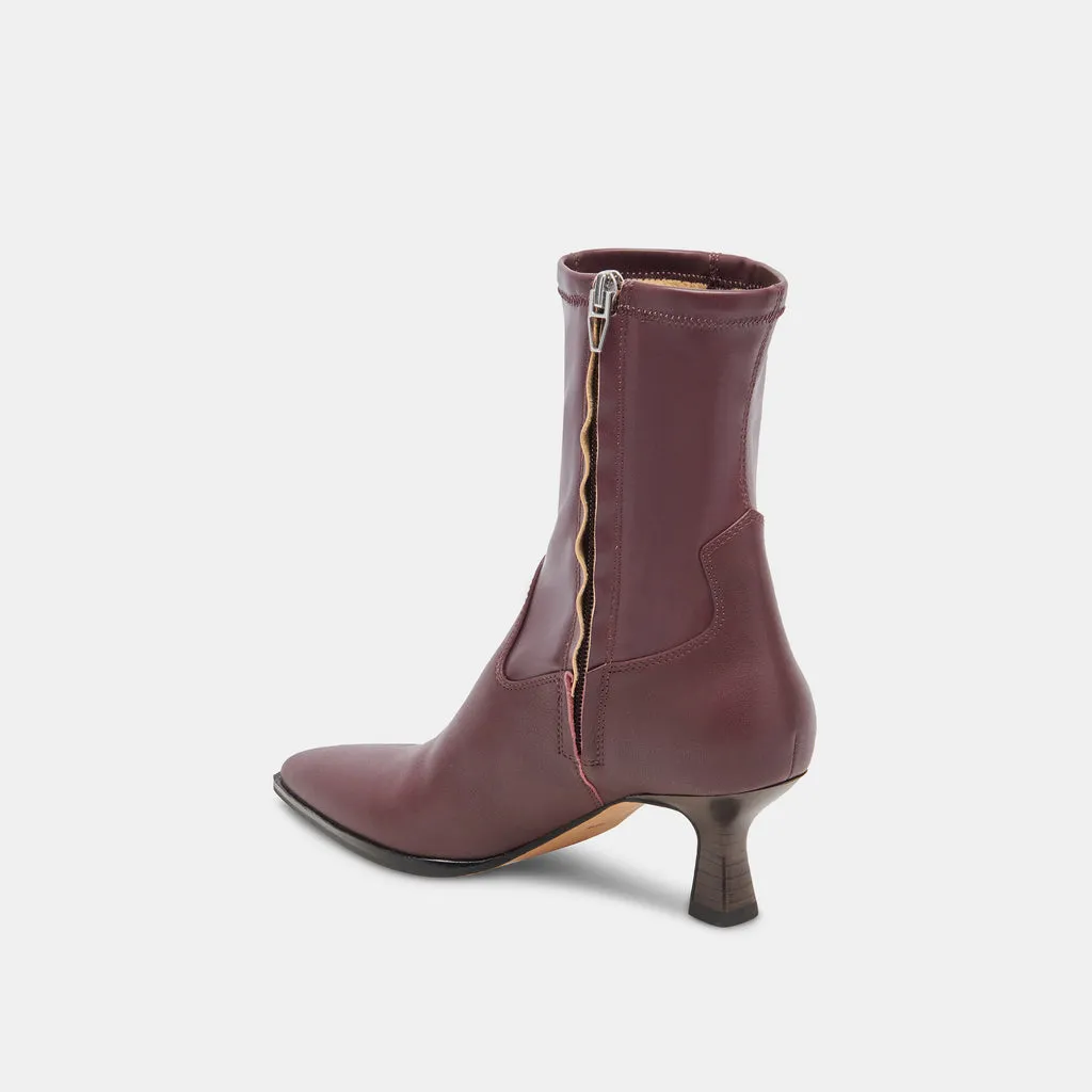 Arya Wine Leather Boots | Rich Leather Wine Boots with Skinny Heel– Dolce Vita 6908072755266