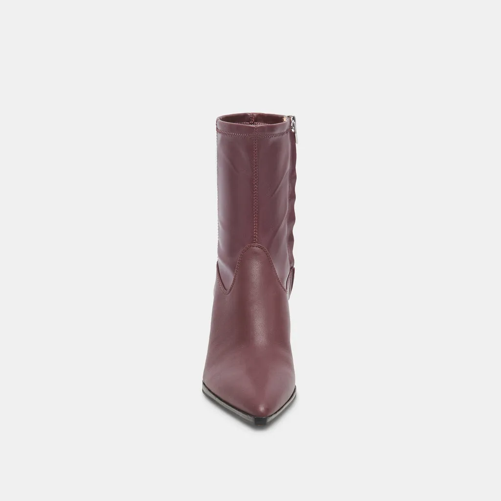 Arya Wine Leather Boots | Rich Leather Wine Boots with Skinny Heel– Dolce Vita 6908072755266