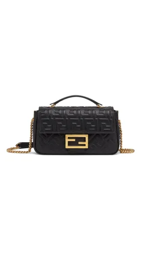 Baguette Chain Midi Bag - Black