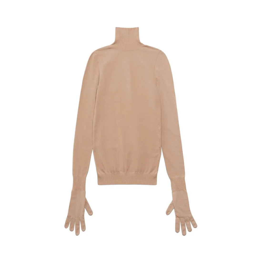 BALENCIAGA  |Women's Gloves Sweater in Light Beige