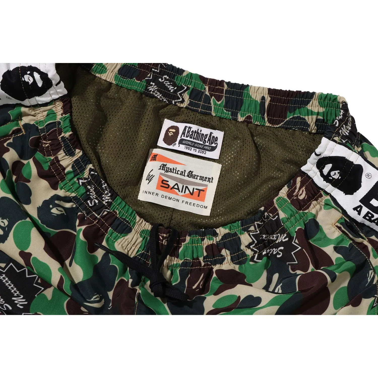 BAPE X SAINT MXXXXXX ABC CAMO TRACK PANTS MENS