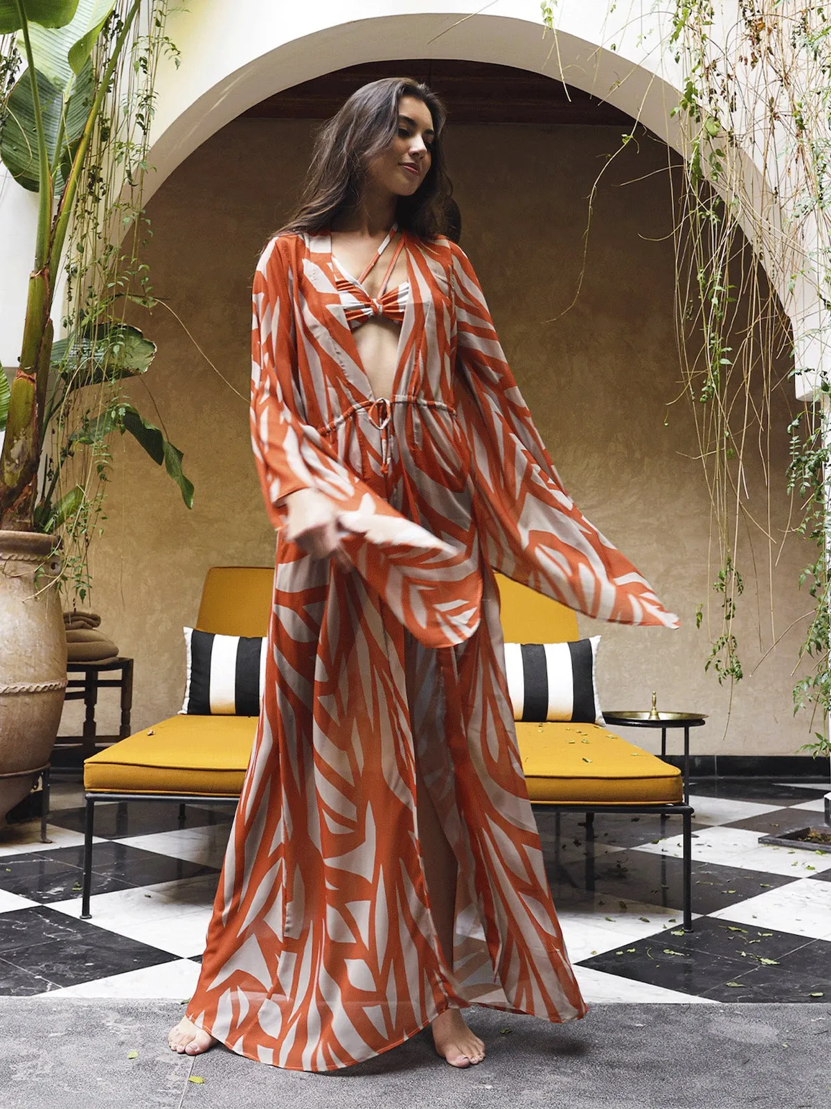 Bela Orange Sirene Kimono