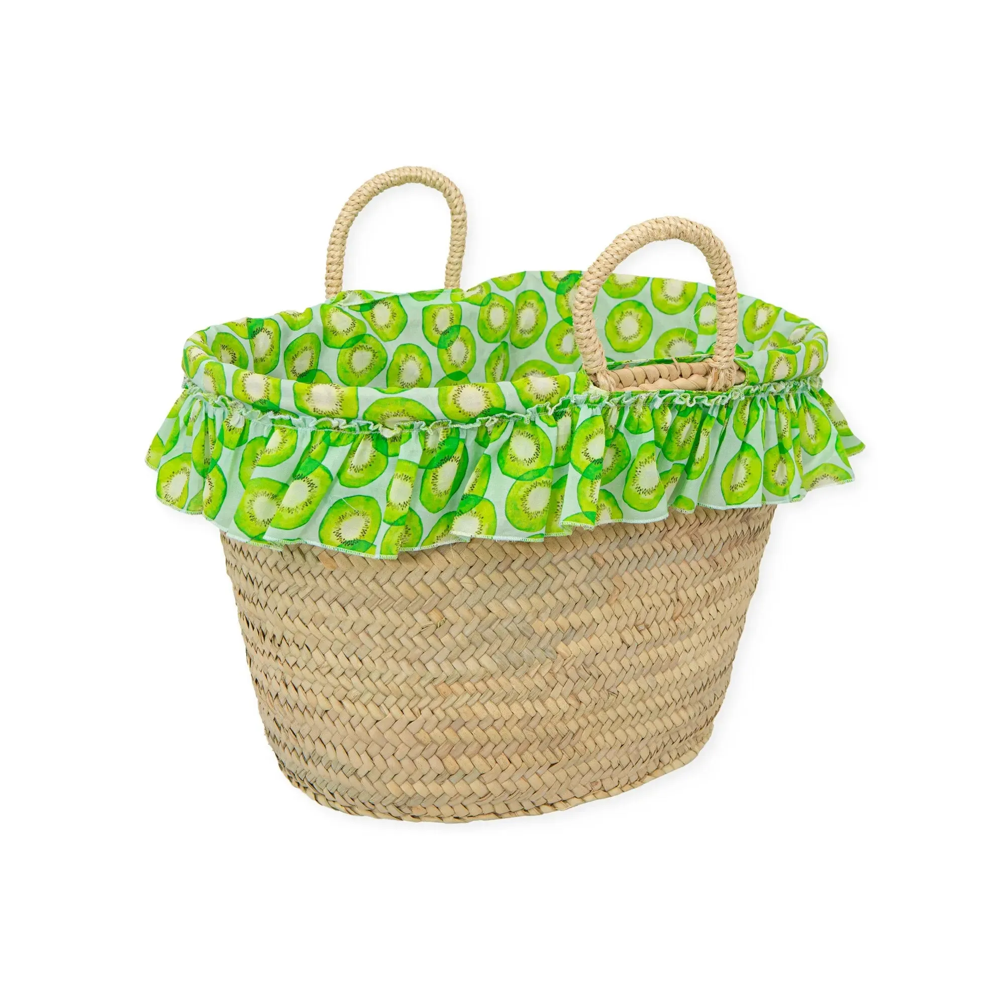 B.Kickball WOVEN BEACH BAG - LIME