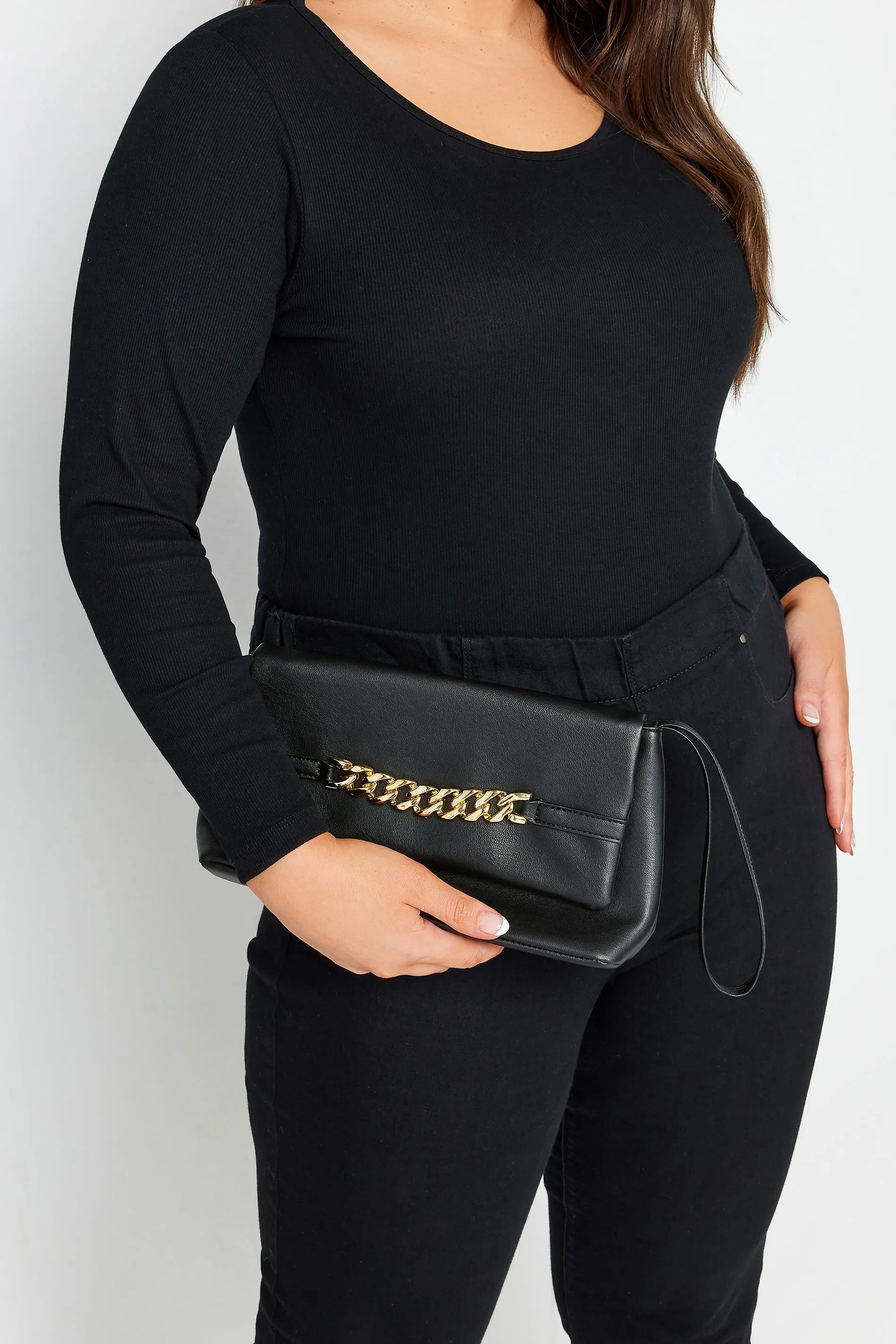 Black Chain Front Bag