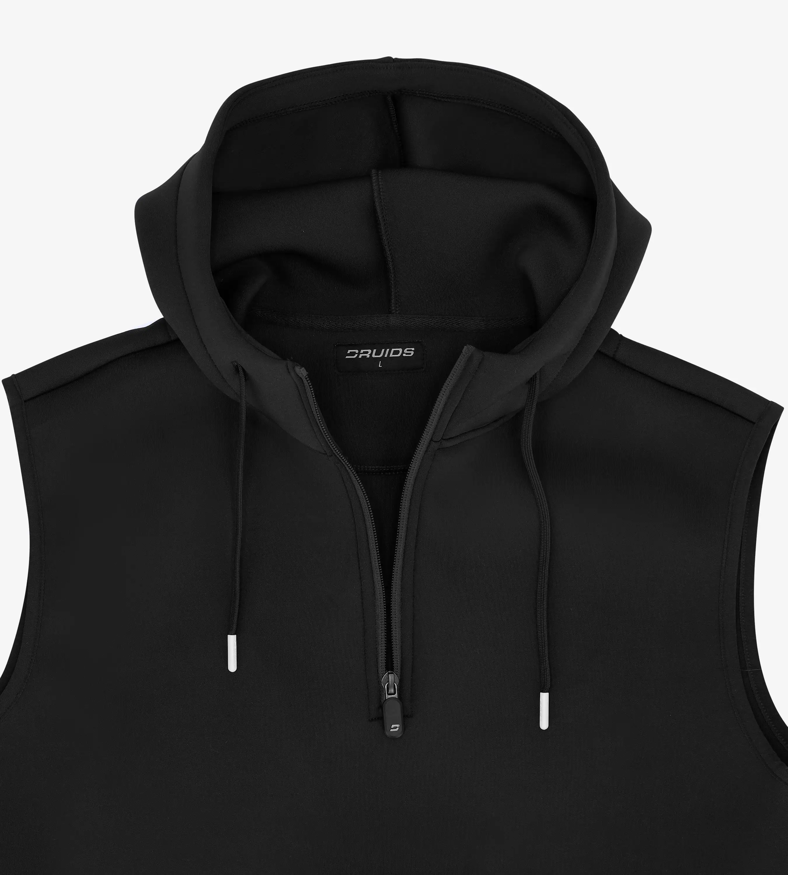 BLAZE SLEEVELESS HOODIE - BLACK