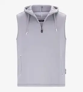 BLAZE SLEEVELESS HOODIE - GREY