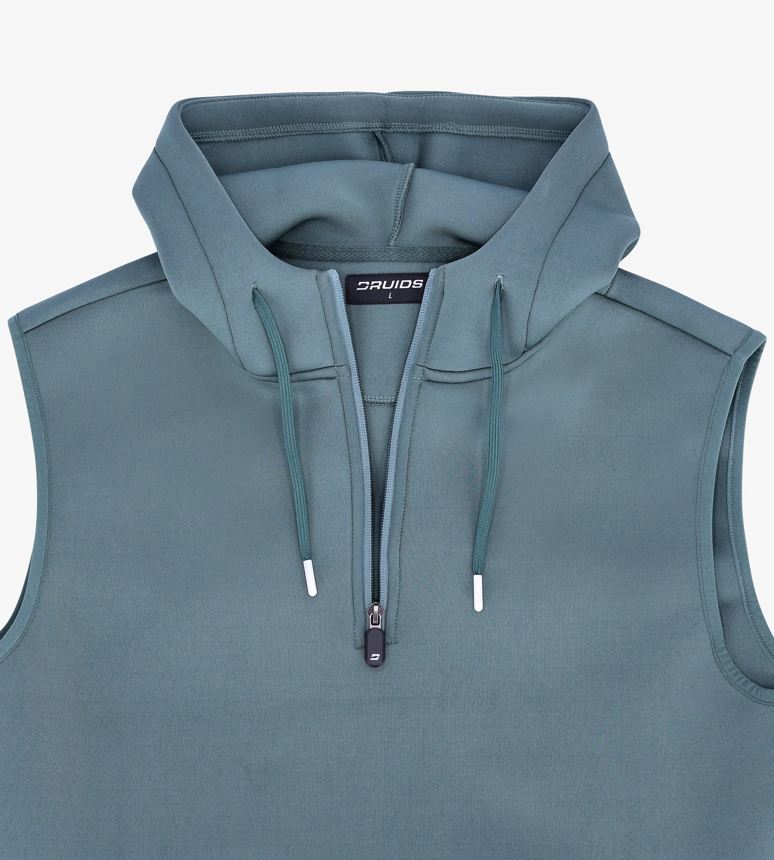 BLAZE SLEEVELESS HOODIE - SAGE