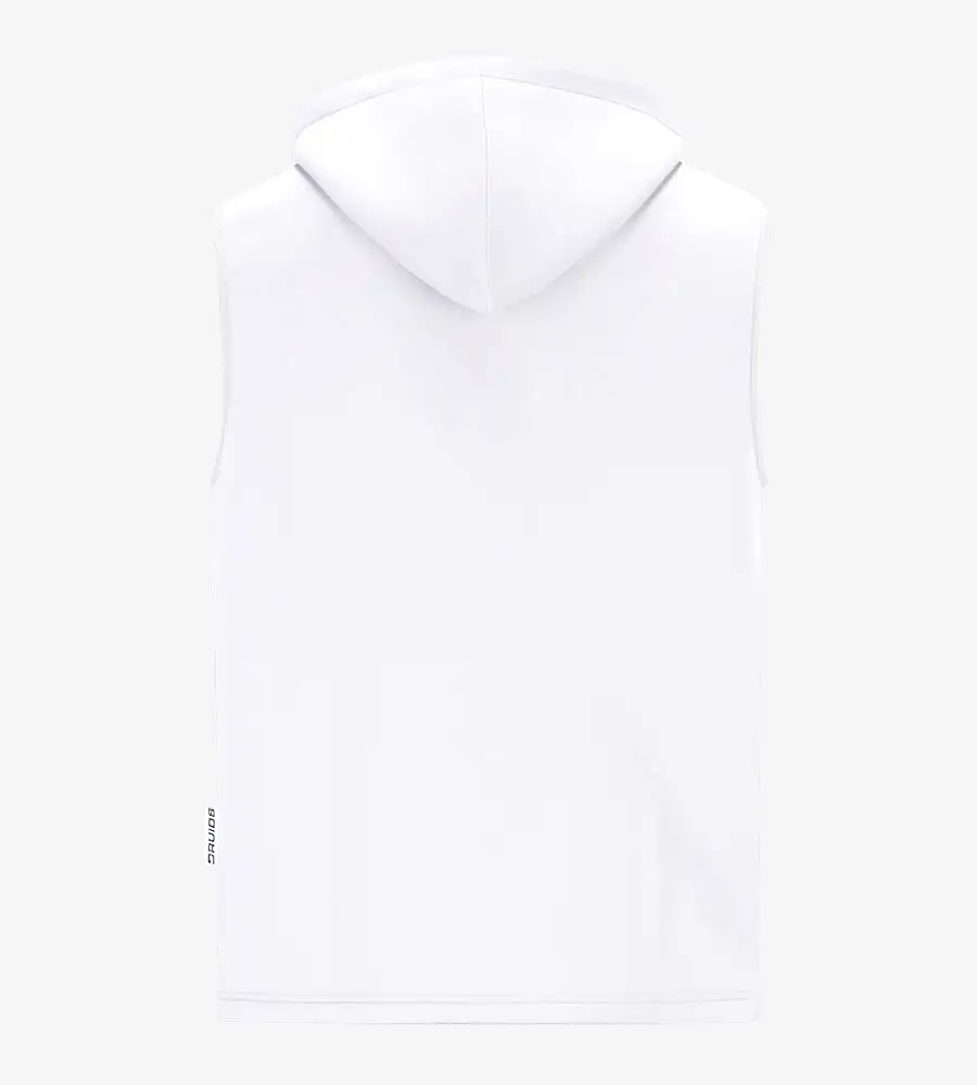 BLAZE SLEEVELESS HOODIE - WHITE