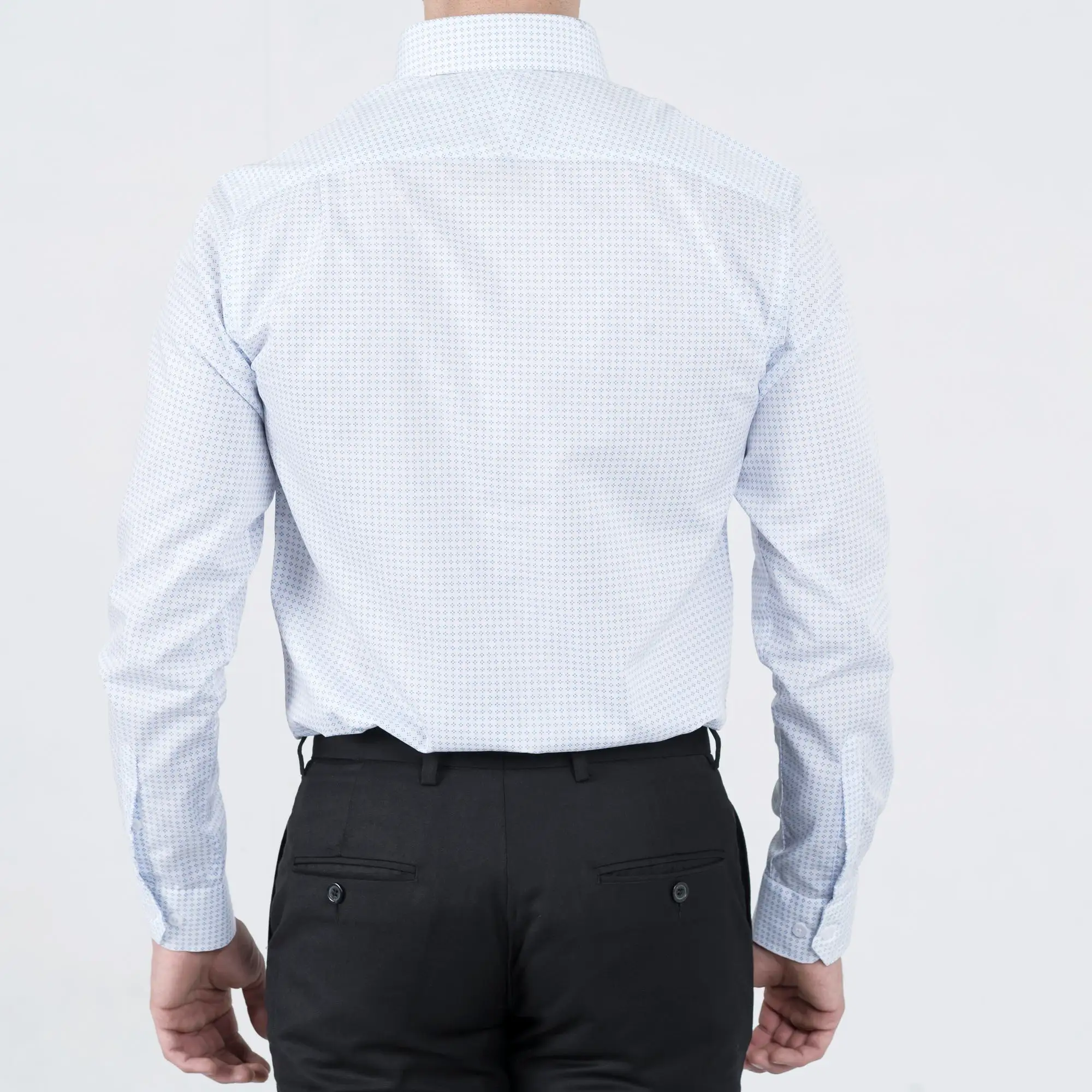 Blue Crosshair Formal Shirt