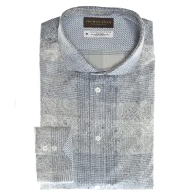 Blue Paisley Performance Sport Shirt