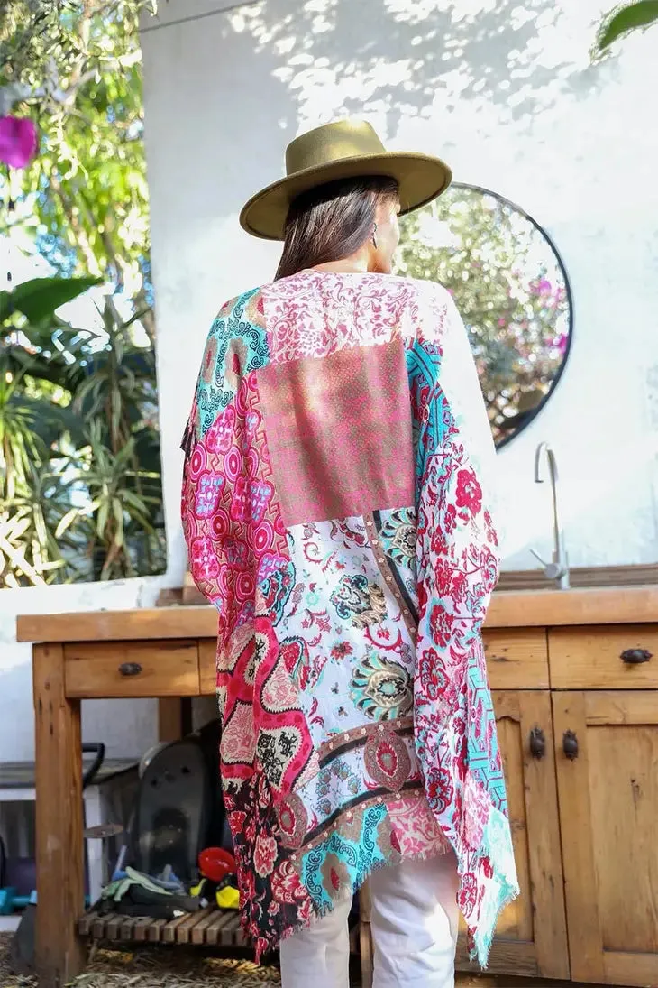 Boho Floral Patchwork Kimono 1