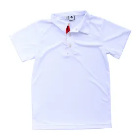 Boys Knit Performance Polo White