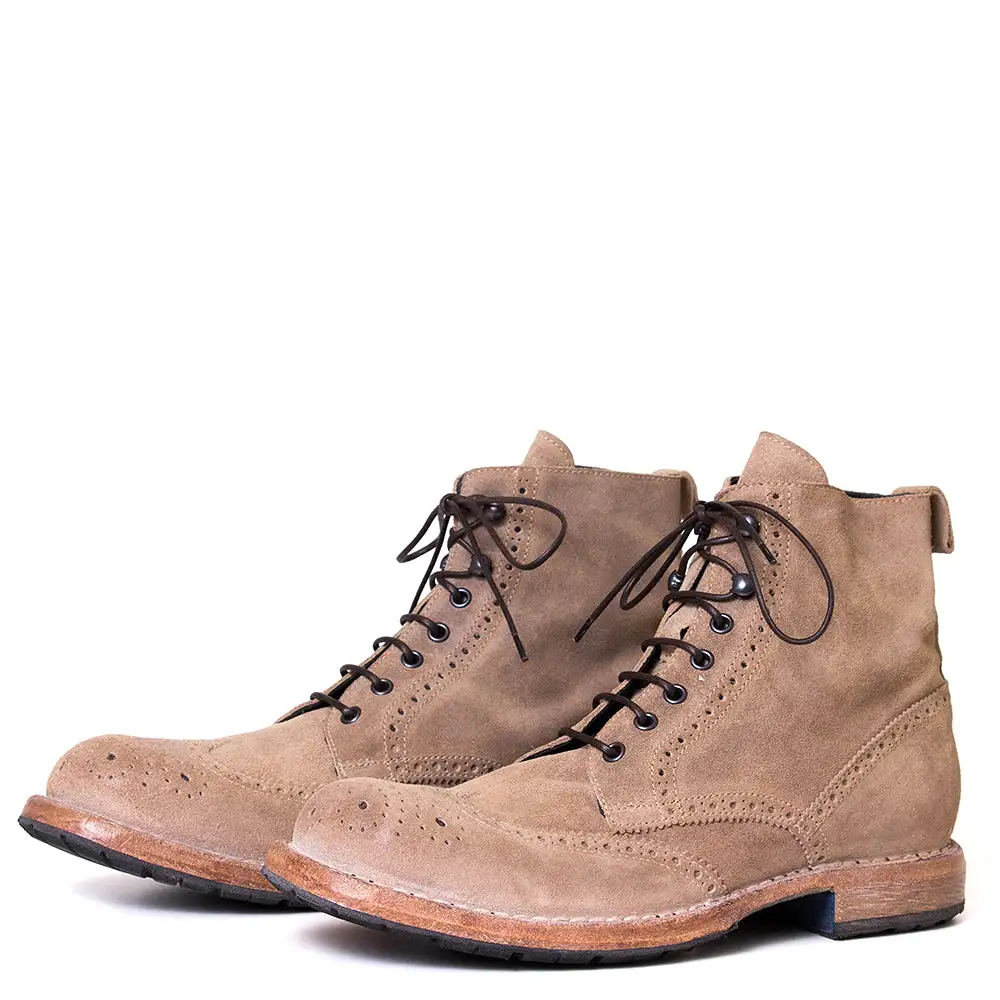 Brixim Men's Suede Wingtip Boot