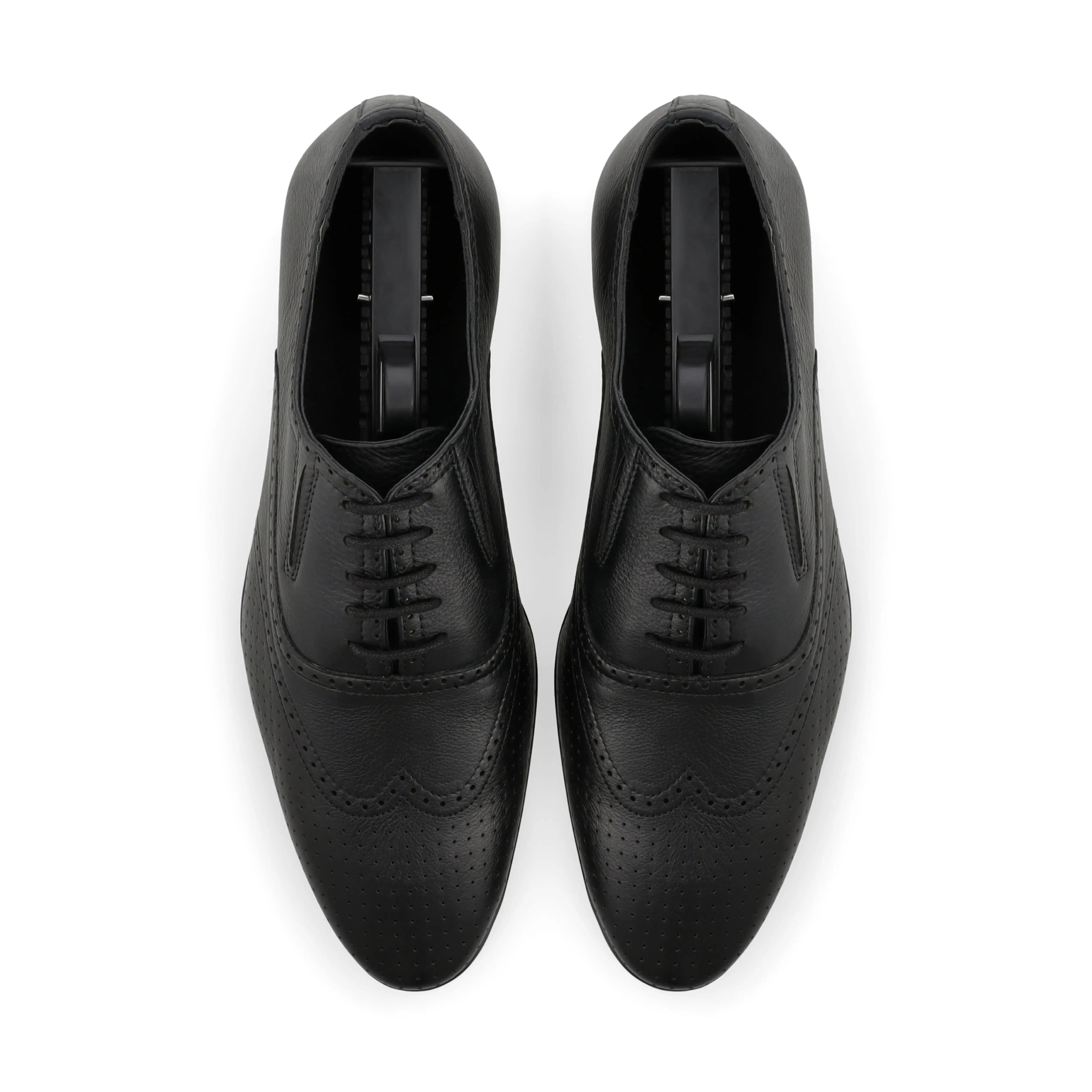 Brogue Dotted Oxfords-Black