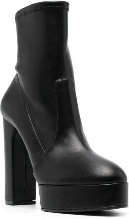 Casadei Betty leather boots Black