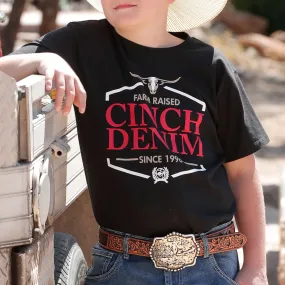 Cinch Kid's Black Farm Raised Tee