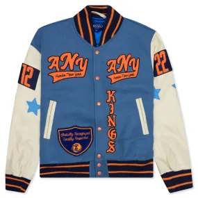 Corazon Varsity Jacket - Blue/Cream