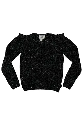 Cosmos square neck puff shoulder sweater