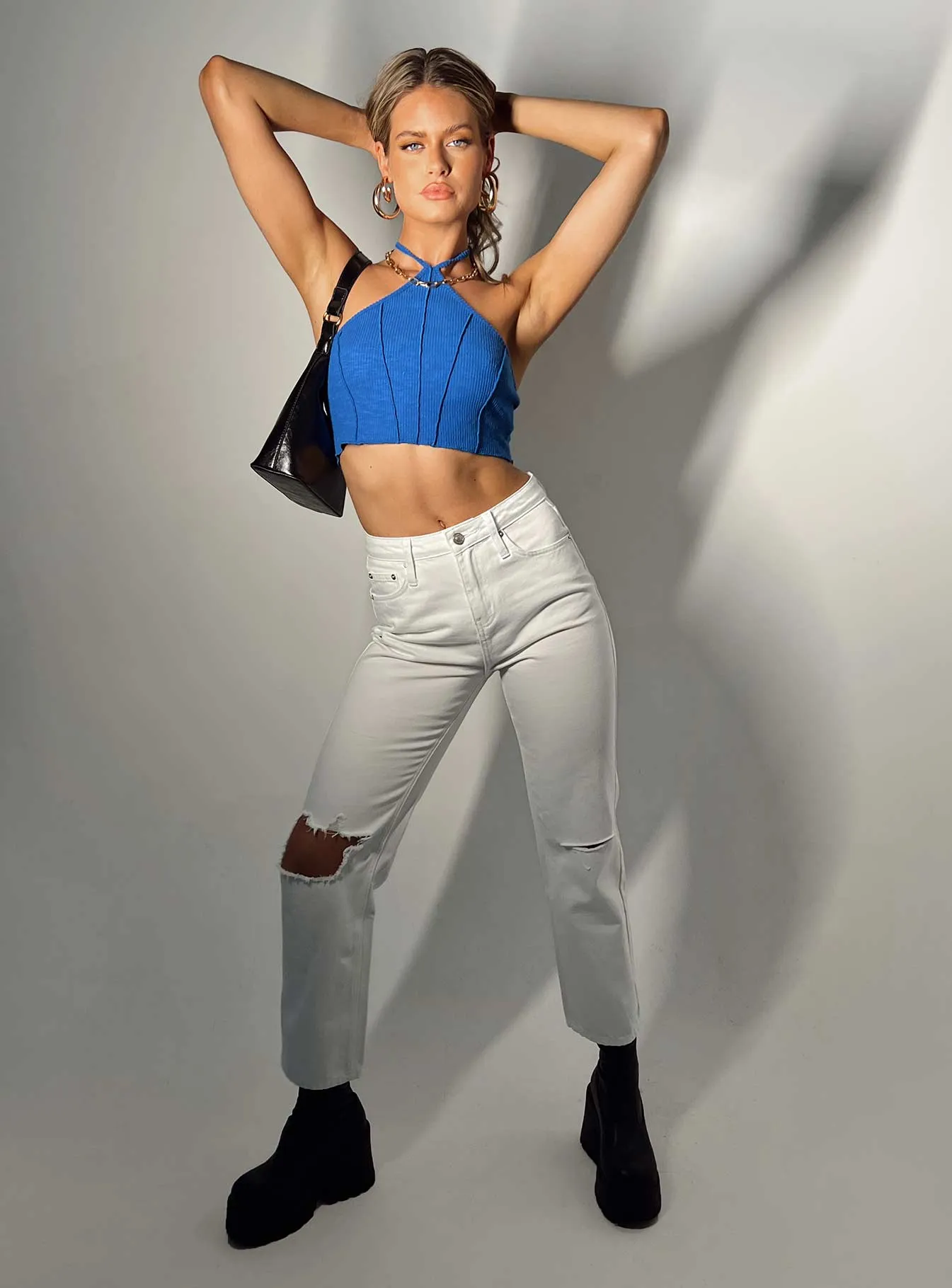 Darnell Halter Top Blue