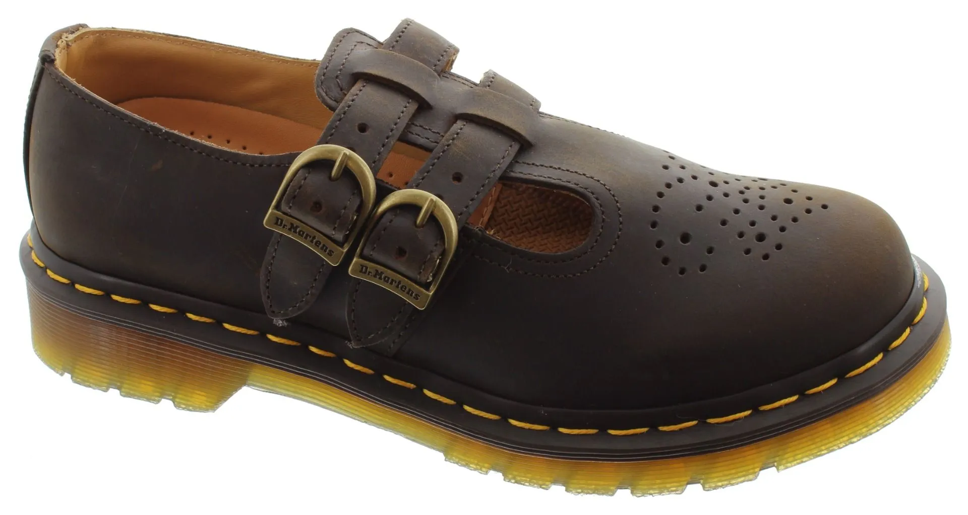 DR MARTENS Ladies 8065 Mary Jane Shoes In Brown