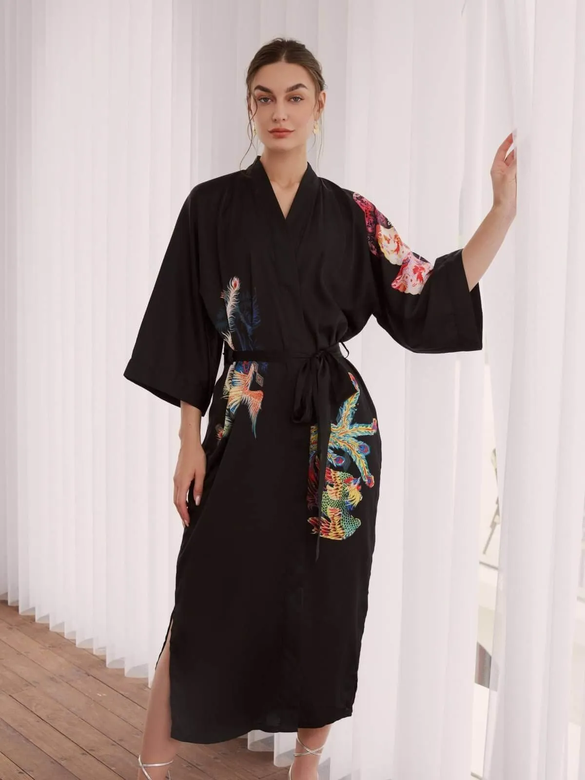 Dragon Phoenix Kimono Robe