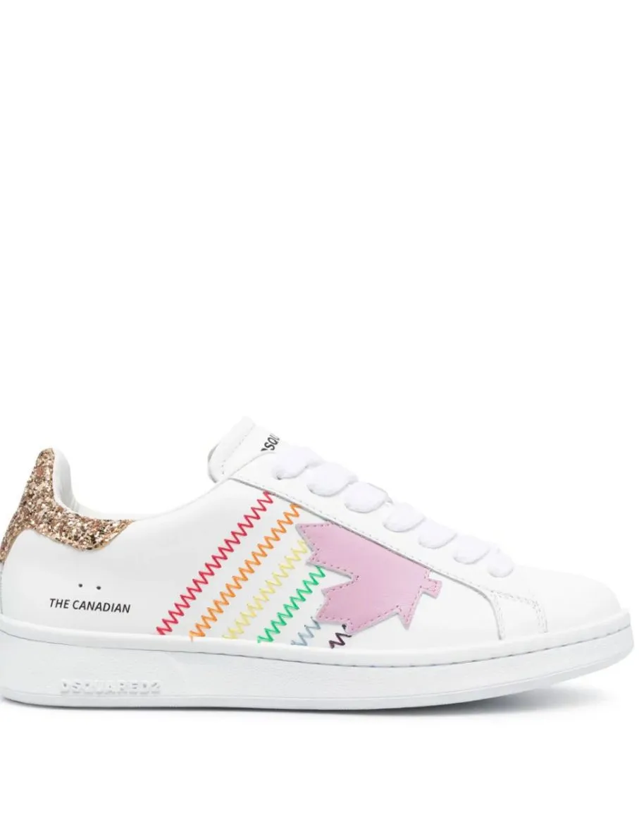 Dsquared2 Sneaker Zizag Pink And White