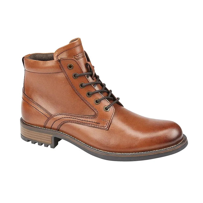 Elgin Men's Tan Leather Lace Ankle Boot