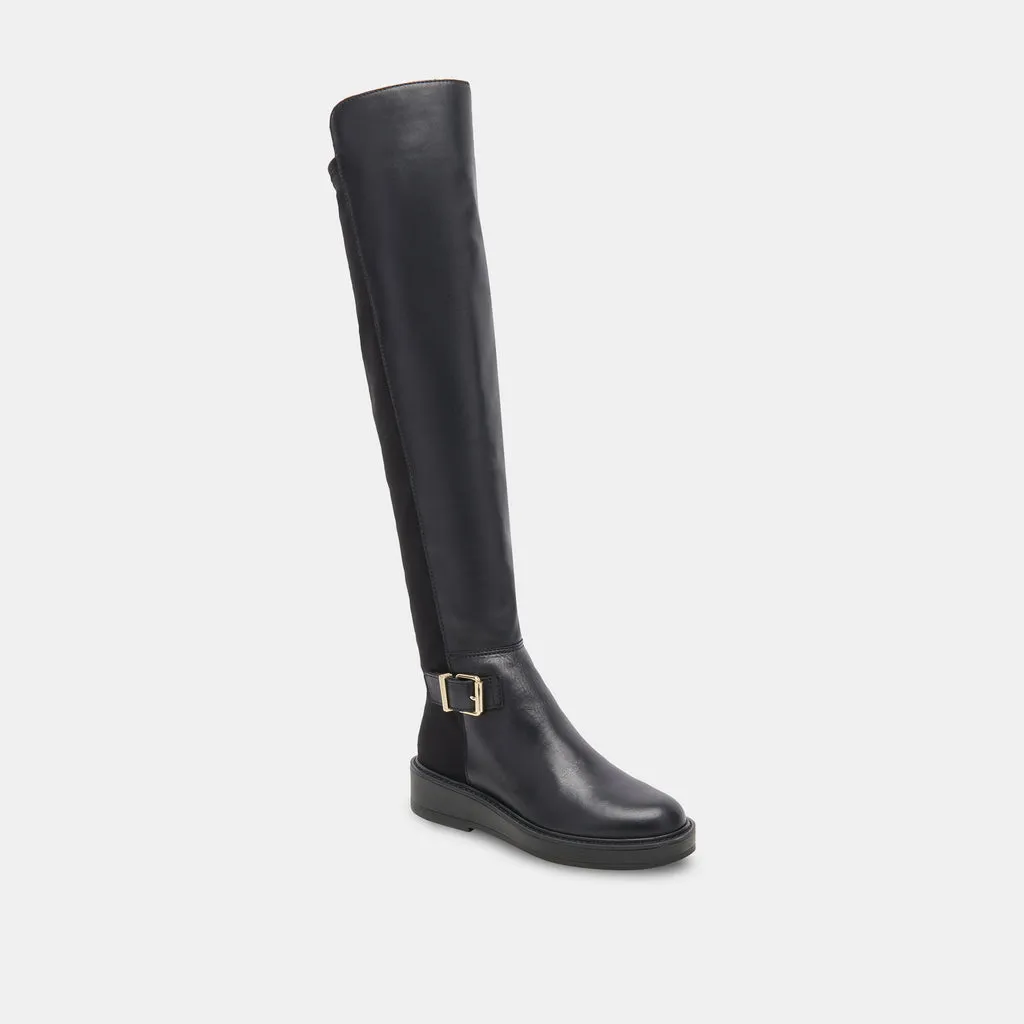 Ember Boots Black Leather | Black Leather Over-The-Knee Boots– Dolce Vita 6950764576834