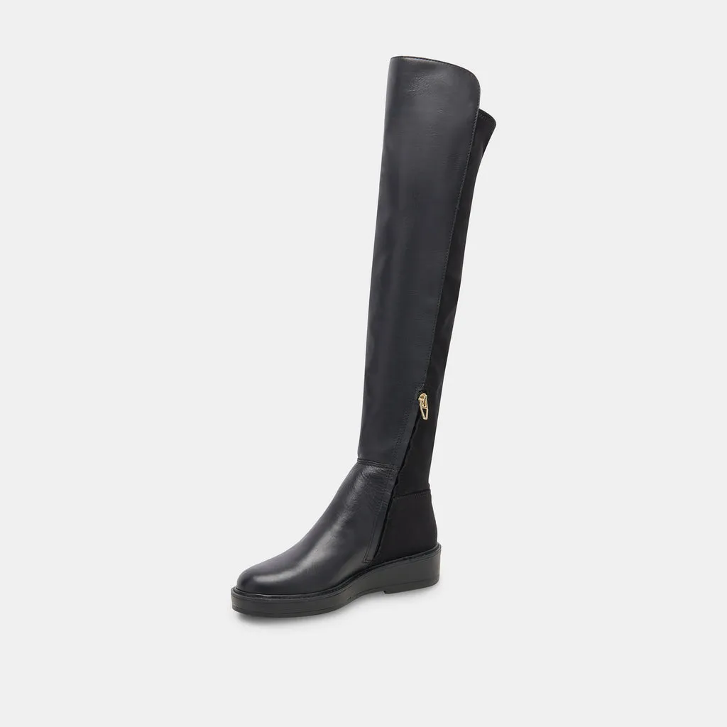 Ember Boots Black Leather | Black Leather Over-The-Knee Boots– Dolce Vita 6950764576834