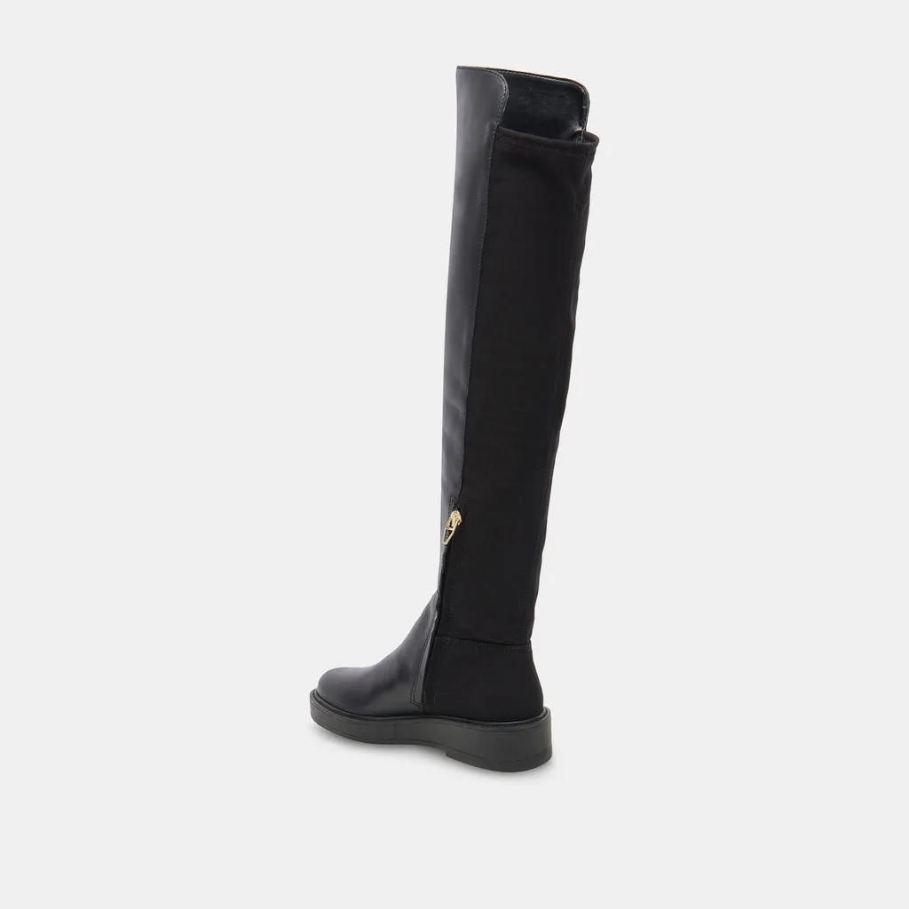 Ember Boots Black Leather | Black Leather Over-The-Knee Boots– Dolce Vita 6950764576834